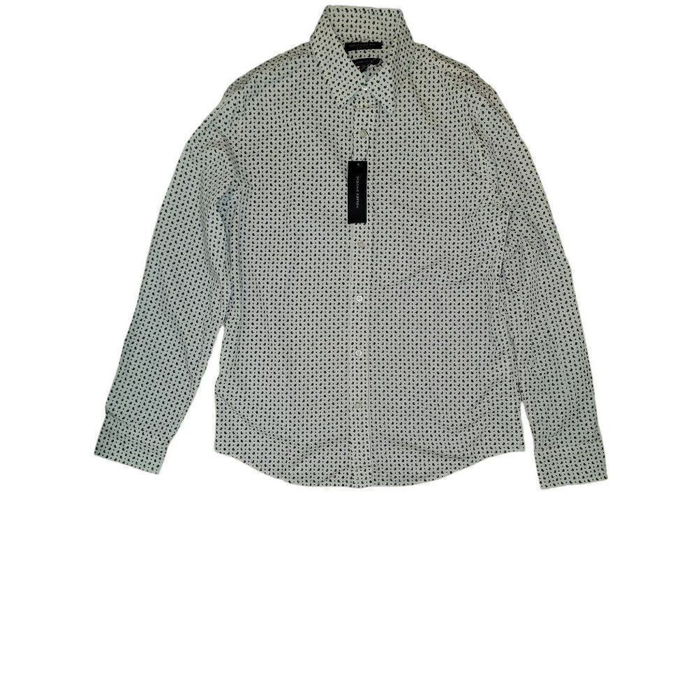 Banana Republic Luxe Poplin 100% Cotton Paisley Shirt Men's Sz Medium